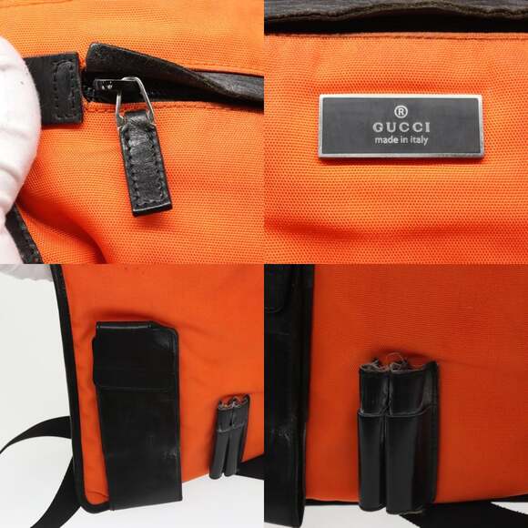 GUCCI Shoulder Bag Nylon Orange 019 019 - Picture 11 of 13